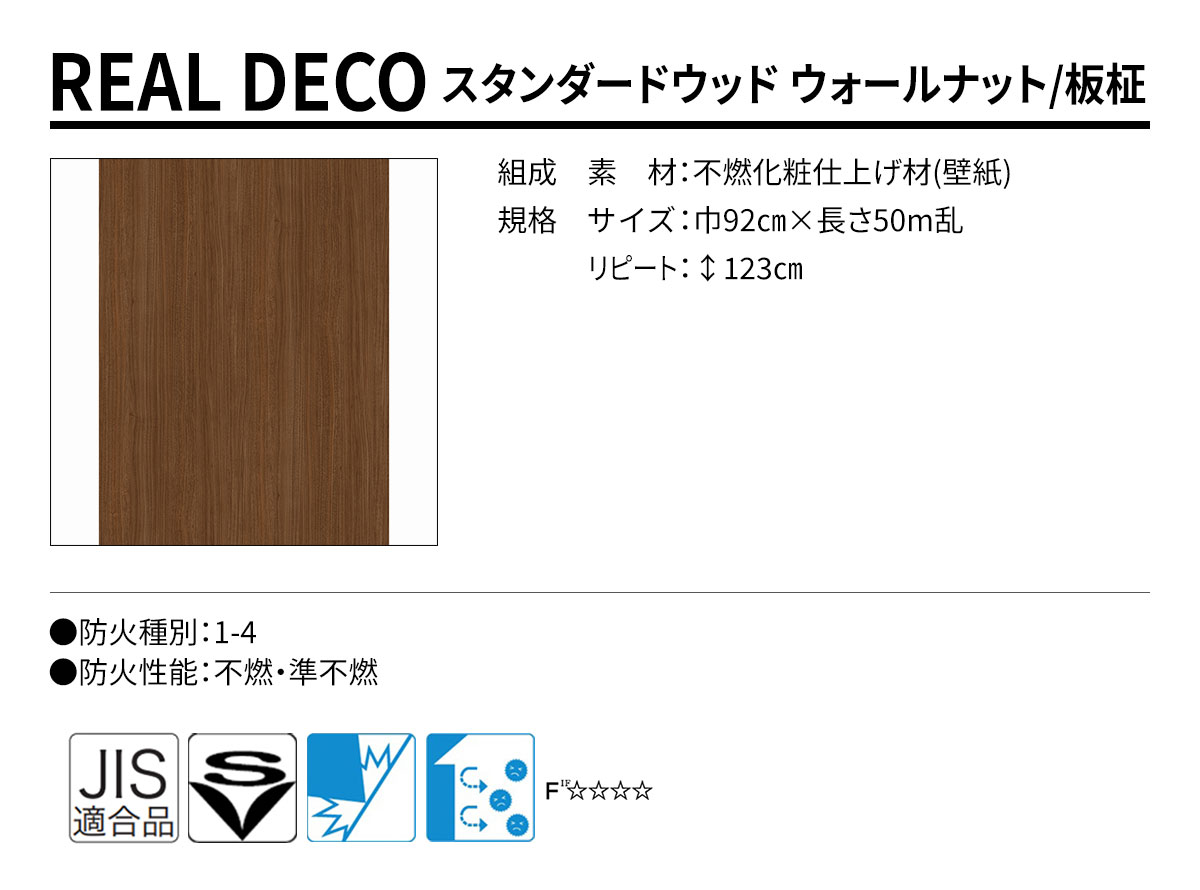 グランウォールコレクション REAL DECO スタンダードウッド 規格・サイズ