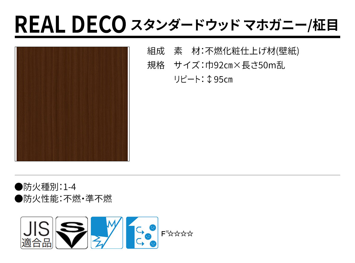 グランウォールコレクション REAL DECO スタンダードウッド 規格・サイズ