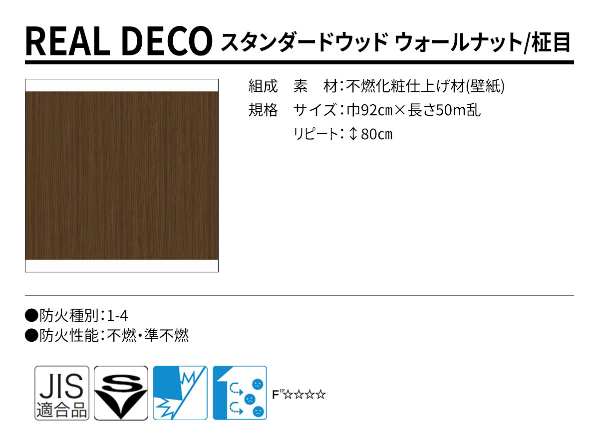 グランウォールコレクション REAL DECO スタンダードウッド 規格・サイズ