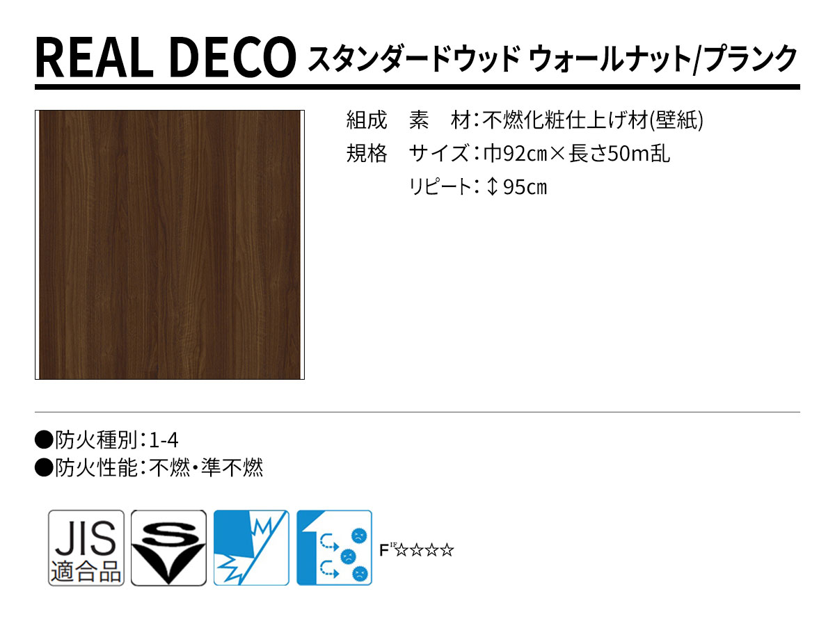 グランウォールコレクション REAL DECO スタンダードウッド 規格・サイズ