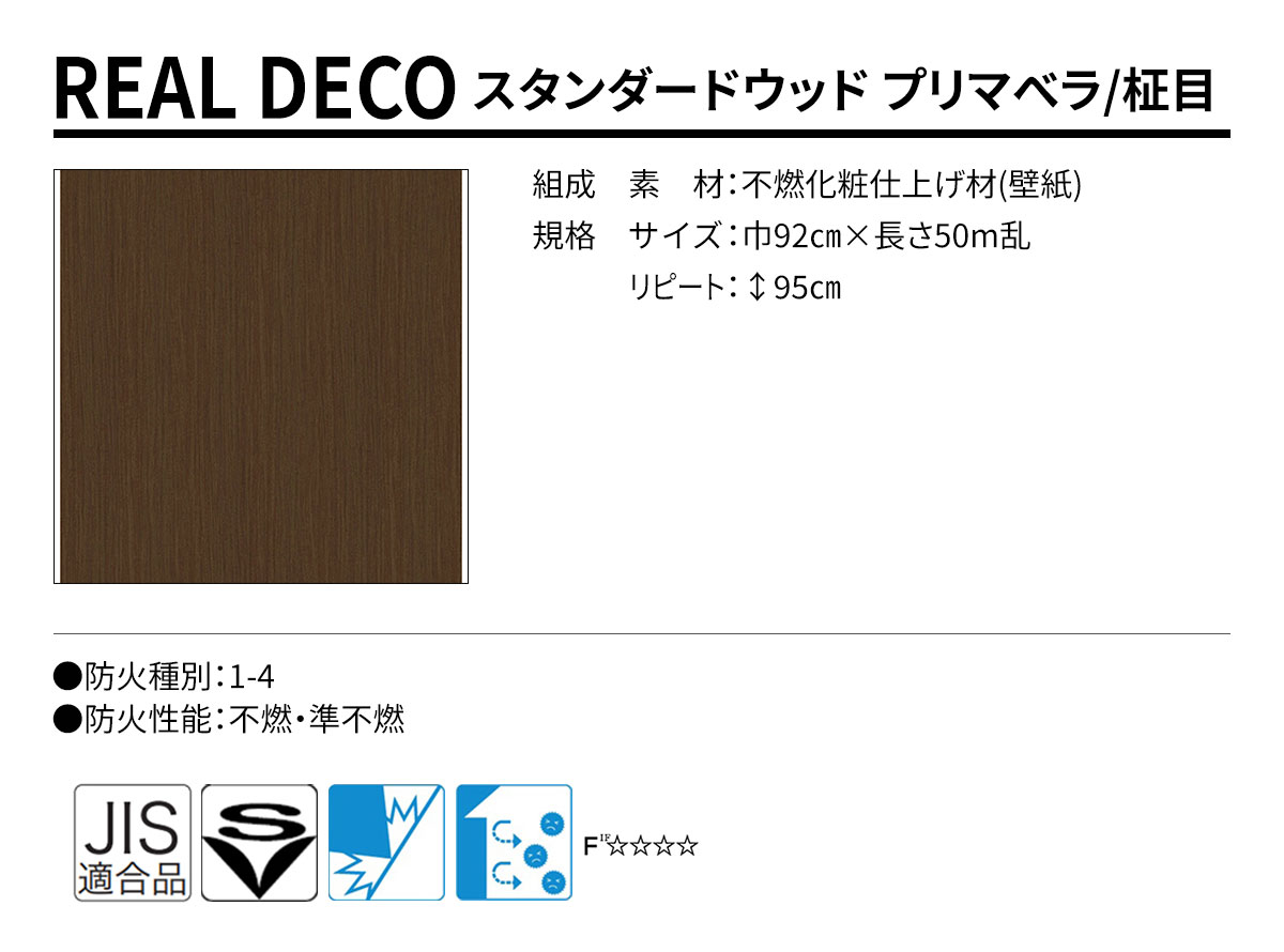 グランウォールコレクション REAL DECO スタンダードウッド 規格・サイズ