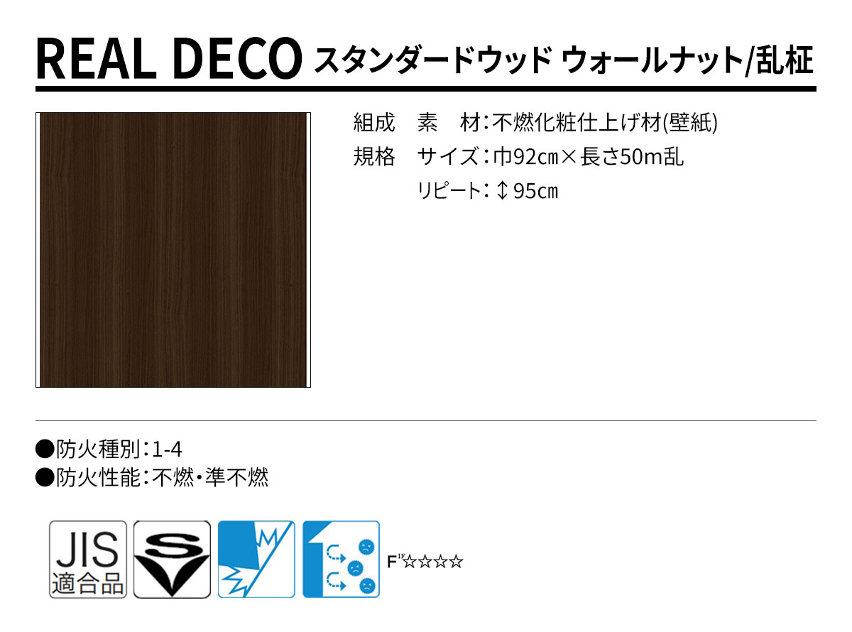 グランウォールコレクション REAL DECO スタンダードウッド 規格・サイズ
