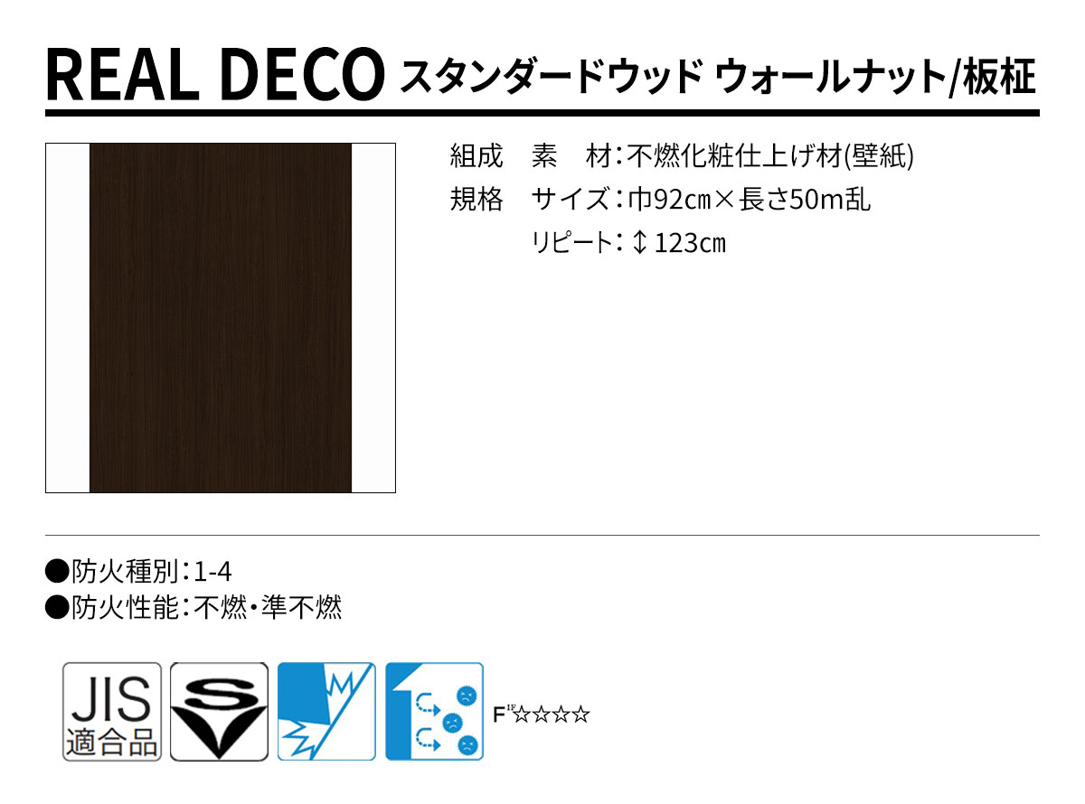 グランウォールコレクション REAL DECO スタンダードウッド 規格・サイズ