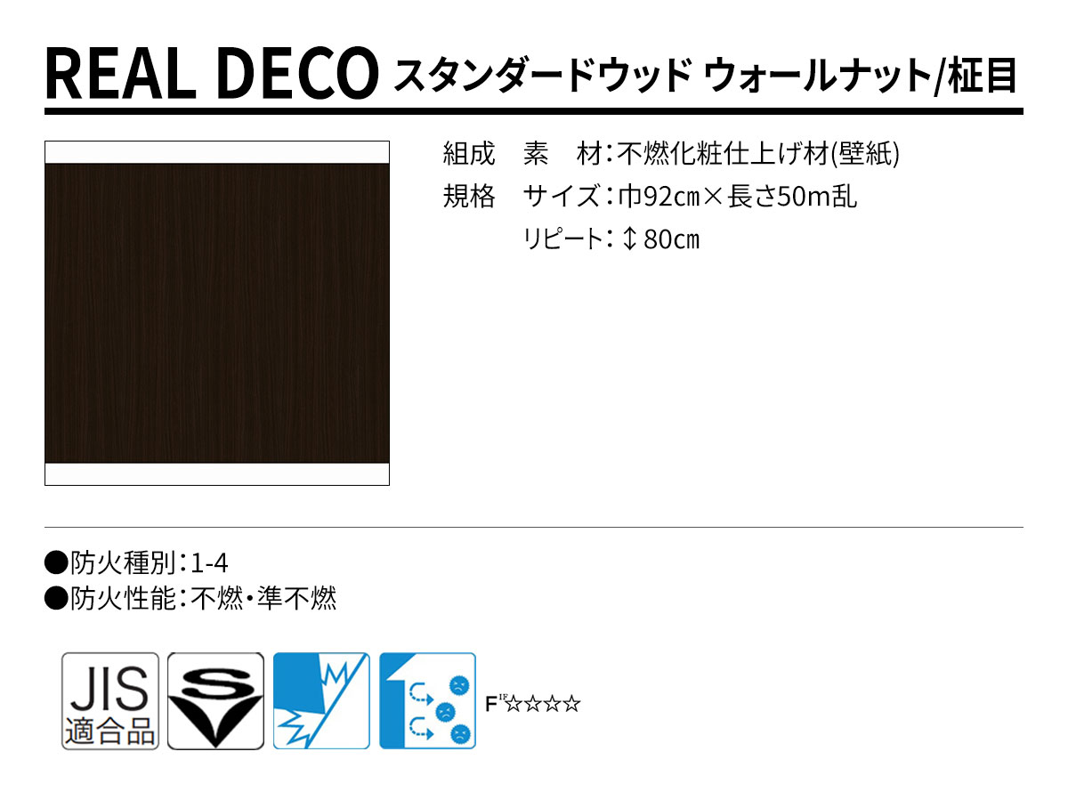 グランウォールコレクション REAL DECO スタンダードウッド 規格・サイズ