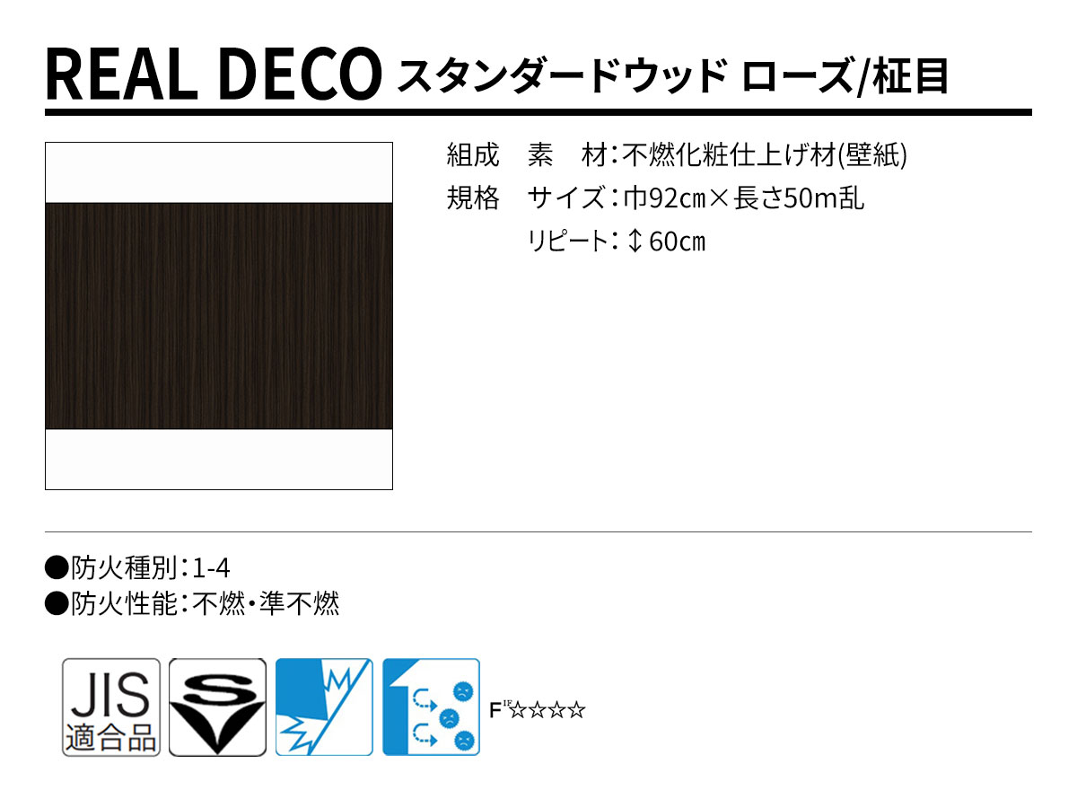 グランウォールコレクション REAL DECO スタンダードウッド 規格・サイズ