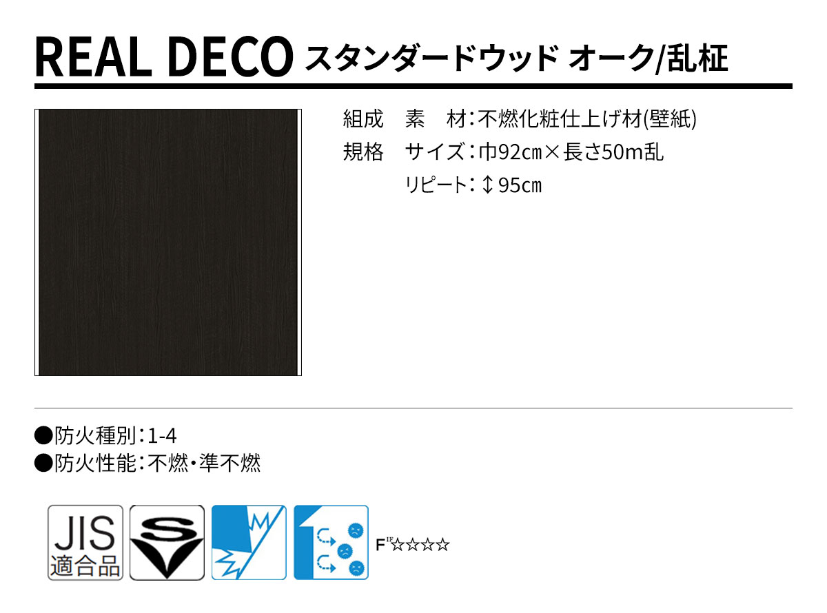 グランウォールコレクション REAL DECO スタンダードウッド 規格・サイズ