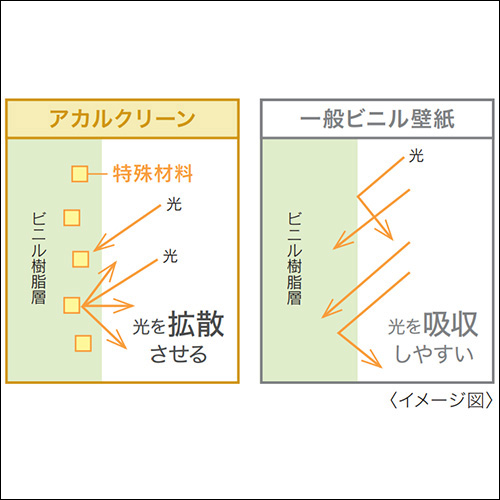 光の反射で明るさアップ