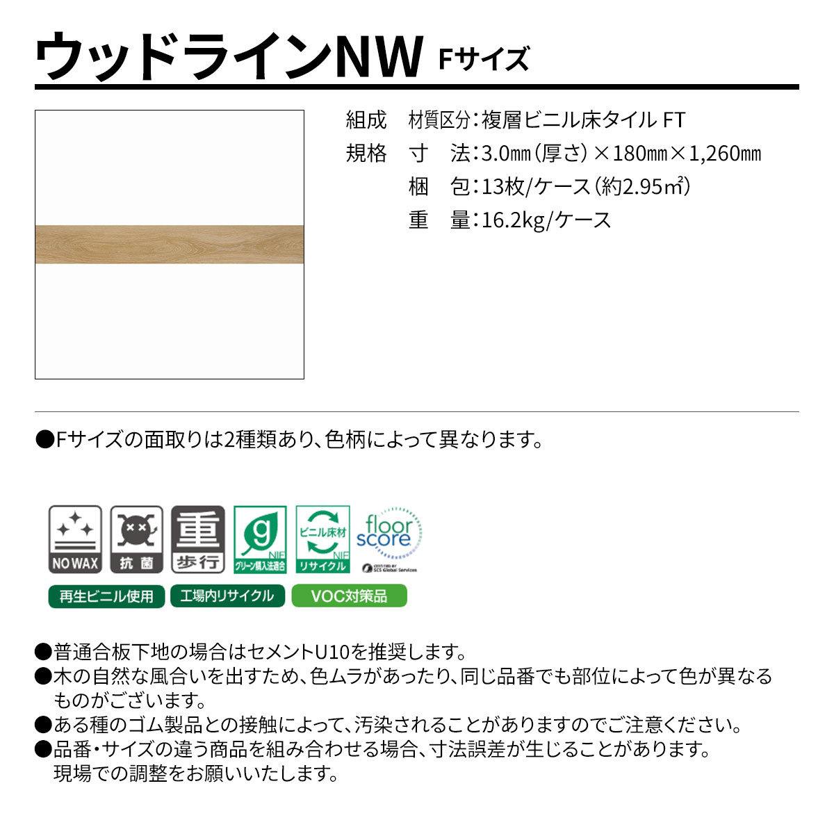ウッドラインNW Fサイズ 概要