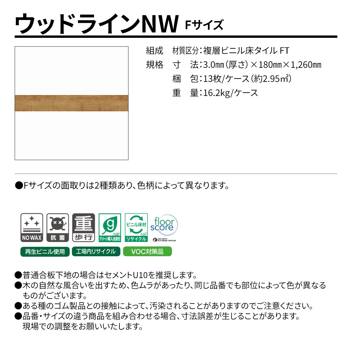 ウッドラインNW Fサイズ 概要