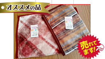 AB格柄込み:大判サイズ2枚合わせマイヤーひざ掛け 100x140