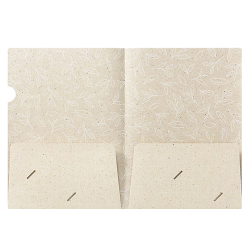 キングジム　７１９－２　二つ折り紙製ホルダー（茶殻紙タイプ）