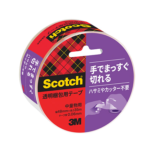 スリーエム　３８４２Ｋ　スコッチ手で切れる透明梱包用テープ