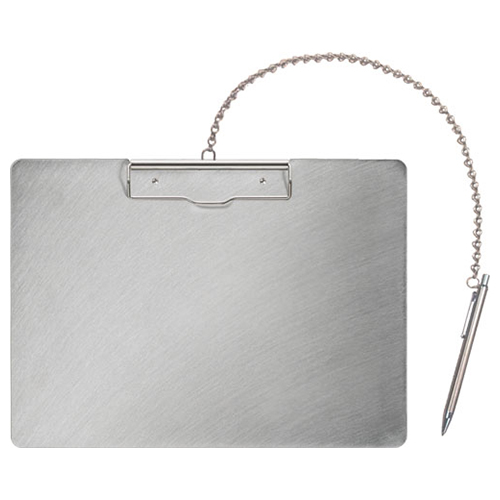 エヌケイ　ＳＣ－Ａ４Ｓ－Ｐ　ステンレス用箋挟（チェーン＋ペン付）