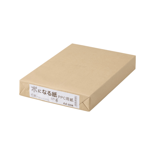 ファイル　キ－Ａ４　木になる紙　ＰＰＣ用紙×５冊