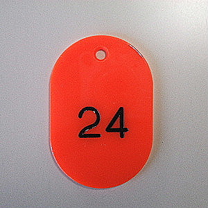 クラウン　ＣＲ－ＢＧ４１－Ｒ　番号札　番号入〔大１－５０〕　赤