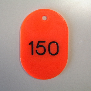 クラウン　ＣＲ－ＢＧ３２－Ｒ　番号札　番号入〔小１０１－２００〕　赤