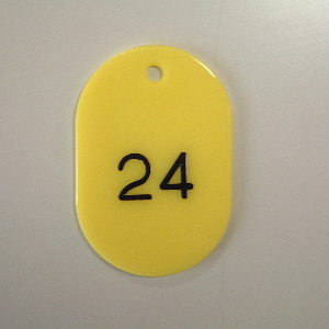 クラウン　ＣＲ－ＢＧ４１－Ｙ　番号札　番号入〔大１－５０〕　黄