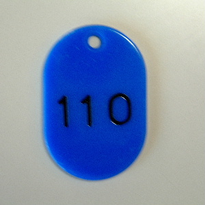 クラウン　ＣＲ－ＢＧ４３－ＢＬ　番号札　番号入〔大１０１－１５０〕　青