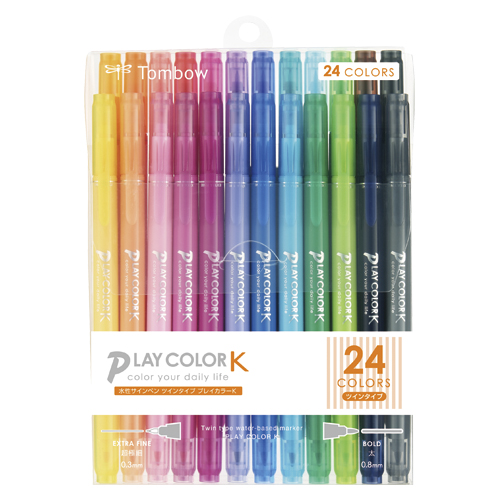 トンボ鉛筆　ＧＣＦ－０１２　プレイカラーＫ　２４色セット