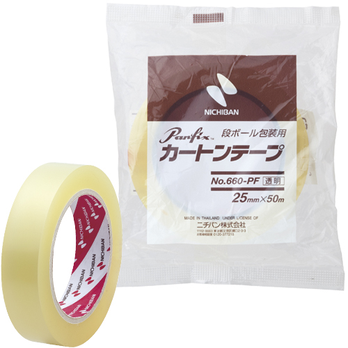 ニチバン　６６０ＰＦ－２５　カートンテープ６６０ＰＦ　透明２５Ｘ５０