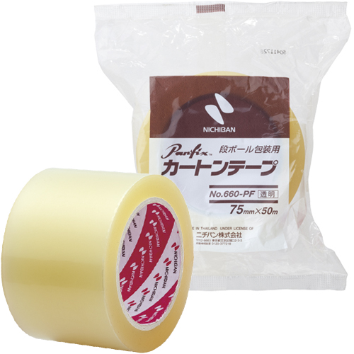 ニチバン　６６０ＰＦ－７５　カートンテープ６６０ＰＦ　透明７５×５０
