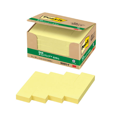 スリーエム　５００１－Ｙ　再生紙エコノパック　イエロー