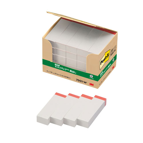 スリーエム　７００１－Ｗ　ポストイット再生紙エコノパック　ホワイト