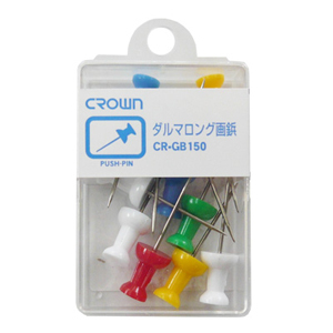 クラウン　ＣＲ－ＧＢ１５０－Ｘ　ダルマロング画鋲　１１本（色込）