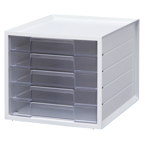 アイリスオーヤマ　ＬＣＪ－５Ｍホワイト　レターケース　浅型５段　ホワイト