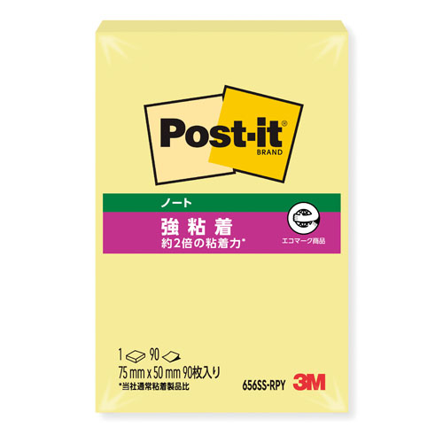 スリーエム　６５６ＳＳ－ＲＰＹ　ポストイット強粘着ノートパステルカラー