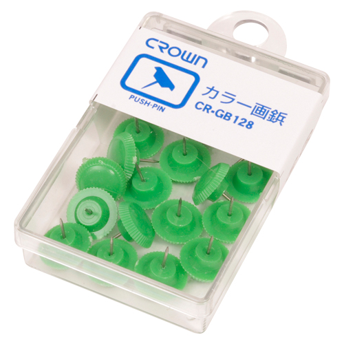 クラウン　ＣＲ－ＧＢ１２８－Ｇ　カラー画鋲　２０本　緑