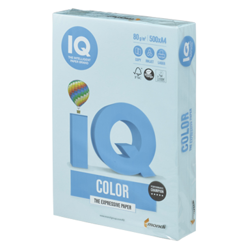 伊東屋　ＢＴ５０８　ミディアムブルー　バイオトップカラーＡ４　８０ｇ　５００枚