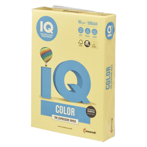 伊東屋　ＢＴ５１２　カナリーイエロー　バイオトップカラーＡ４　８０ｇ　５００枚