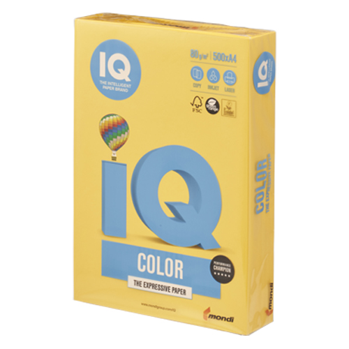 伊東屋　ＢＴ５１６　サンイエロー　バイオトップカラーＡ４　８０ｇ　５００枚