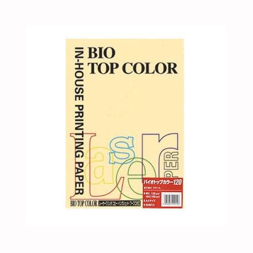 伊東屋　ＢＴ３０１　クリーム　バイオトップカラーＡ４　１２０ｇ　５０枚