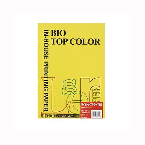 伊東屋　ＢＴ３２９　マスタード　バイオトップカラーＡ４　１２０ｇ　５０枚