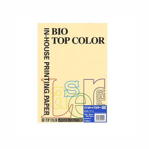 伊東屋　ＢＴ４０１　クリーム　バイオトップカラーＡ４　１６０ｇ　５０枚