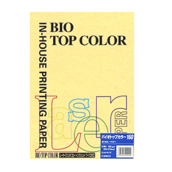 伊東屋　ＢＴ４０３　イエロー　バイオトップカラーＡ４　１６０ｇ　５０枚