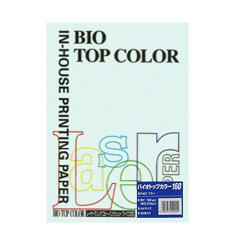 伊東屋　ＢＴ４０７　ブルー　バイオトップカラーＡ４　１６０ｇ　５０枚