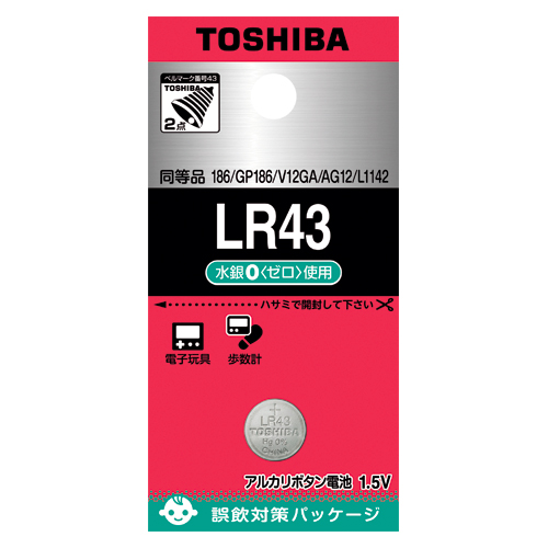 東芝　ＬＲ４３ＥＣ　アルカリボタン電池