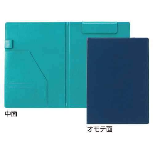 セキセイ　ＢＰ－５７２４－１０　ブルー　ベルポストクリップファイル二折　ブルー