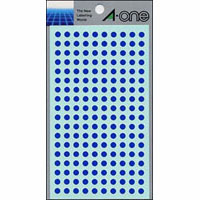エーワン　０７０６２　カラーラベル　５ｍｍ丸　青