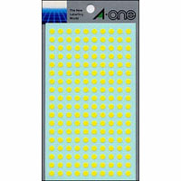 エーワン　０７０６４　カラーラベル　５ｍｍ丸　黄