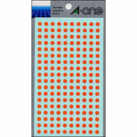 エーワン　０７０６５　カラーラベル　５ｍｍ丸　橙