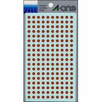 エーワン　０７０６７　カラーラベル　５ｍｍ丸　茶