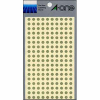 エーワン　０７０７１　カラーラベル　５ｍｍ丸　金