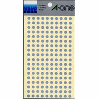 エーワン　０７０７２　カラーラベル　５ｍｍ丸　銀