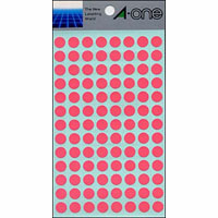 エーワン　０７００８　カラーラベル　９ｍｍ丸　桃