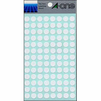 エーワン　０７０１０　カラーラベル　９ｍｍ丸　白