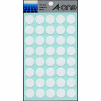 エーワン　０７０３０　カラーラベル１５ｍｍ丸　白